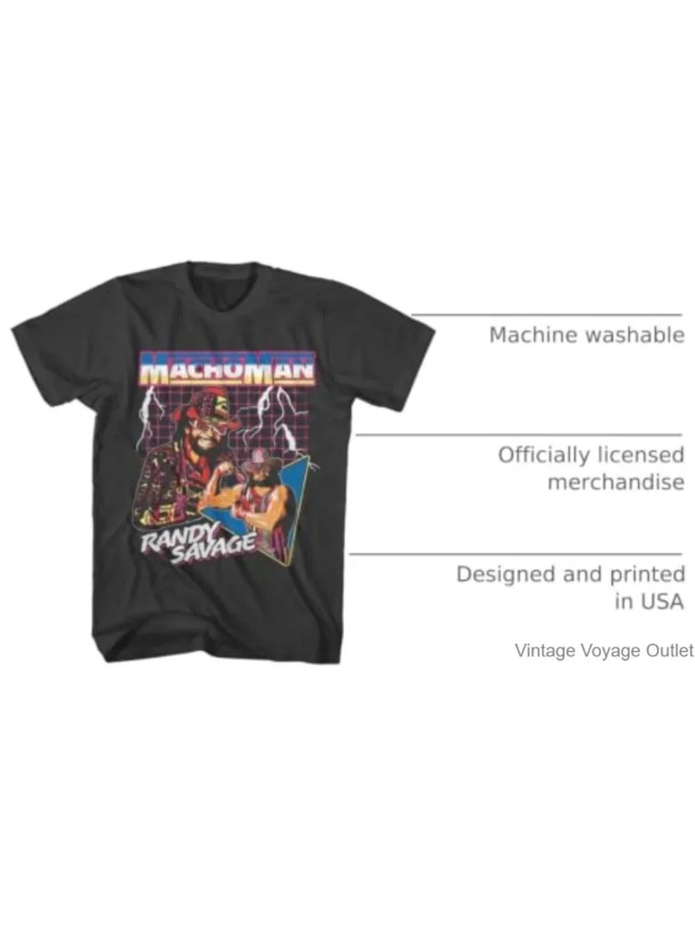 Retro 80s Wrestling Legend Graphic Tee, 100% Cotton, Lightweight, Crew Neck